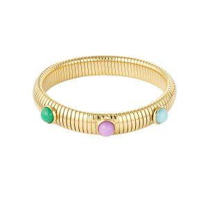 Bohemian armband stenen - Goud