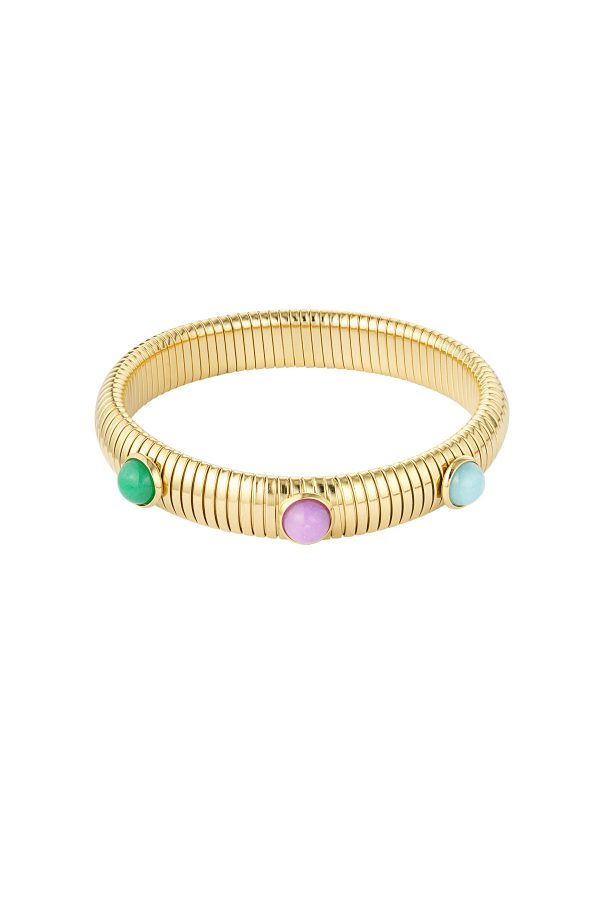 Bohemian armband stenen - Goud