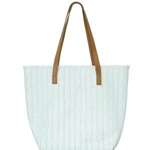 Strandtas met relief Mint