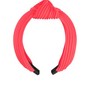 Haarband rib met knoop - roze