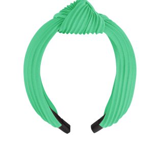 Haarband rib met knoop - groen