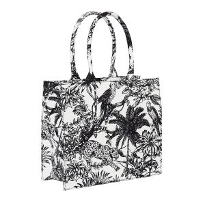Draagtas jungle Zwart & Wit
