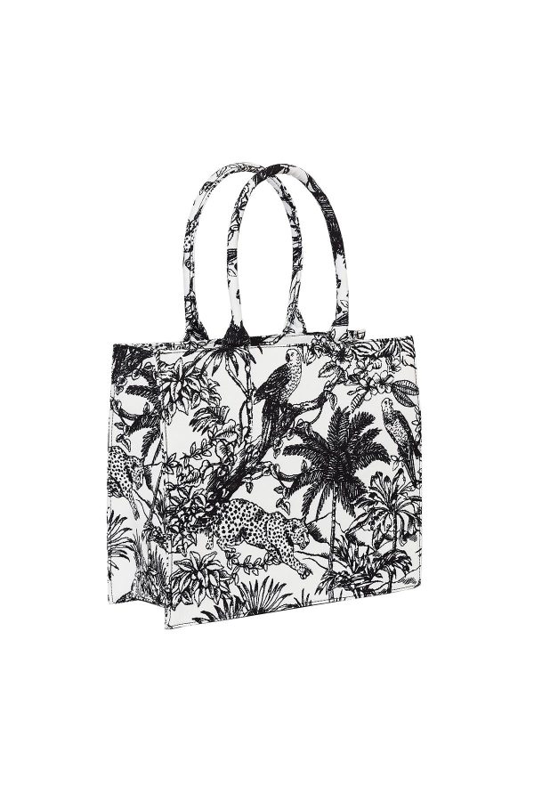 Draagtas jungle Zwart & Wit