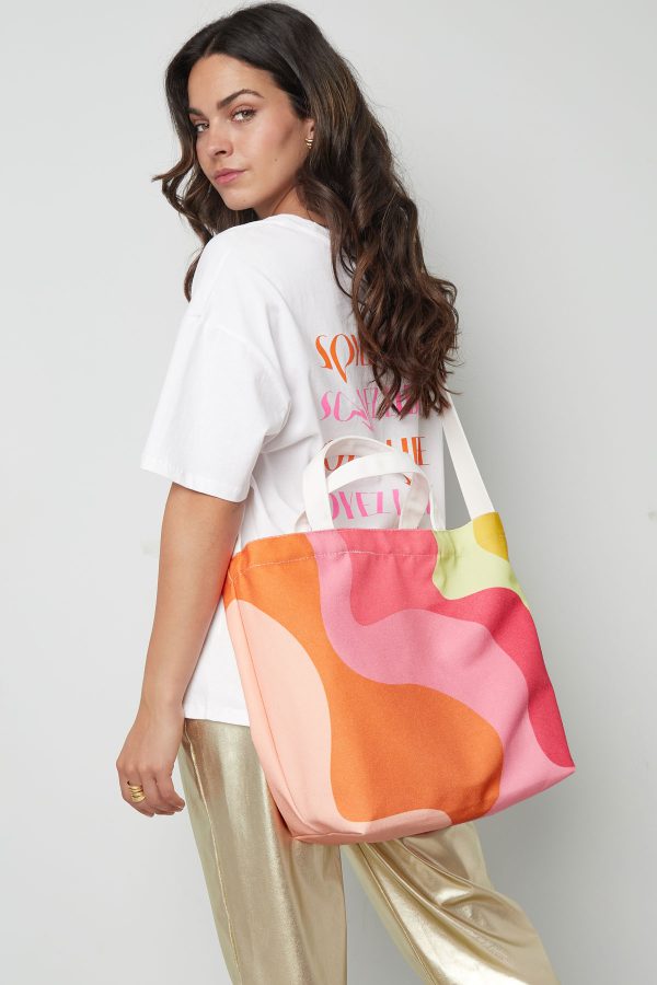 Canvas shopper colorbomb - multi - Afbeelding 3
