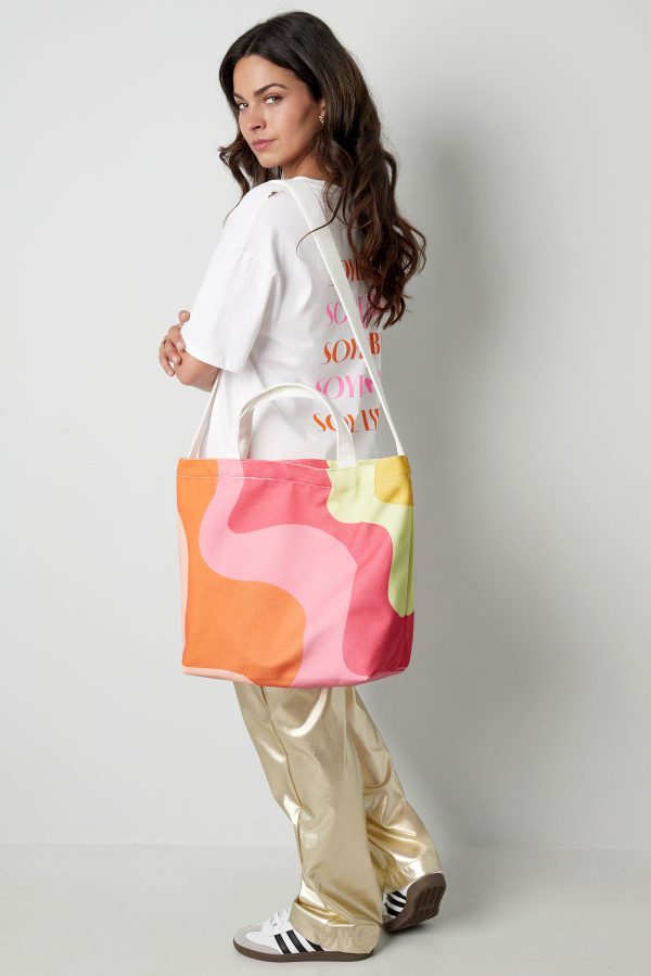 Canvas shopper colorbomb - multi - Afbeelding 2