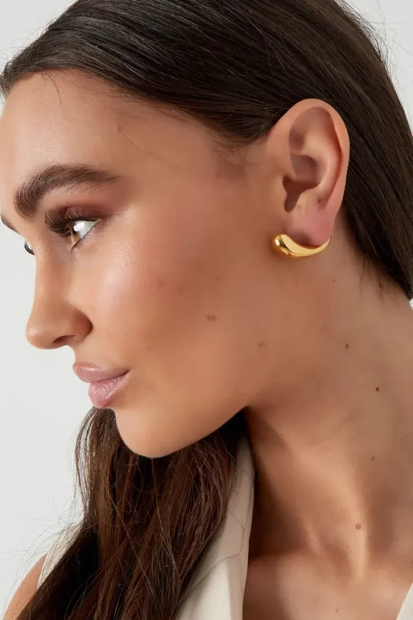 Streep oorbellen - goud - Afbeelding 3