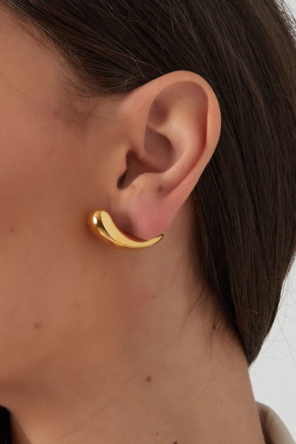 Streep oorbellen - goud - Afbeelding 2