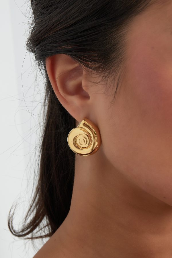 Oorbellen swirly shell - zilver - Afbeelding 2