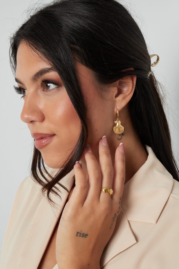 Oorbellen shell story - goud - Afbeelding 3