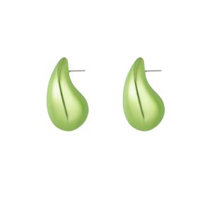 Kleurrijke druppel oorbellen - groen