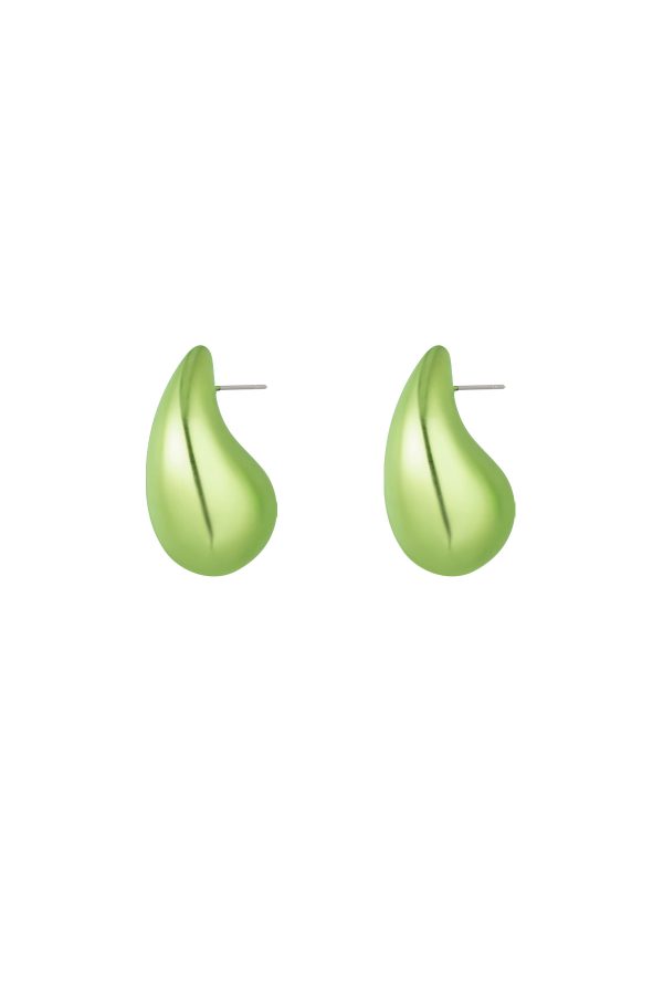 Kleurrijke druppel oorbellen - groen