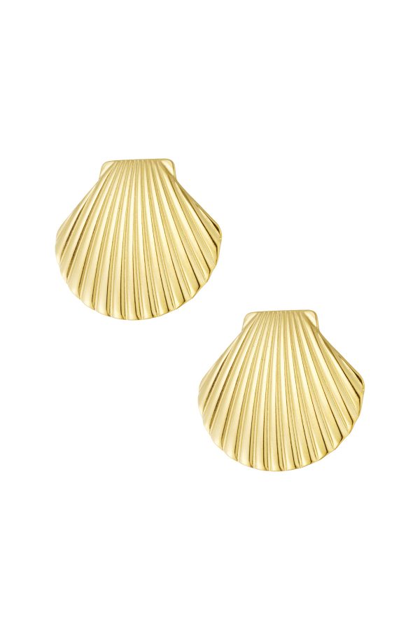 Oorbellen shell statement - goud