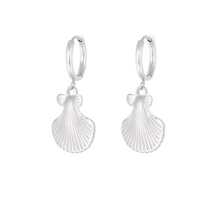 Oorbellen shell story - zilver