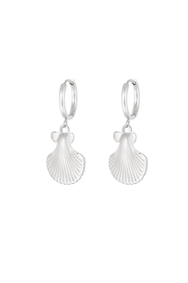 Oorbellen shell story - zilver