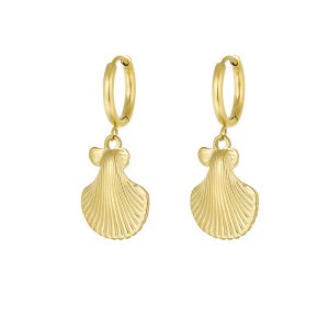 Oorbellen shell story - goud