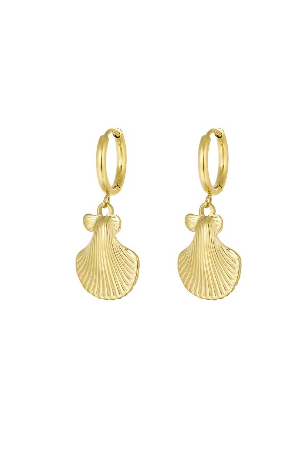 Oorbellen shell story - goud