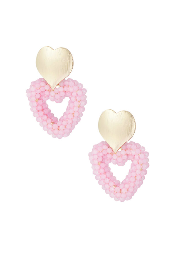 Oorbellen sweethearts - roze