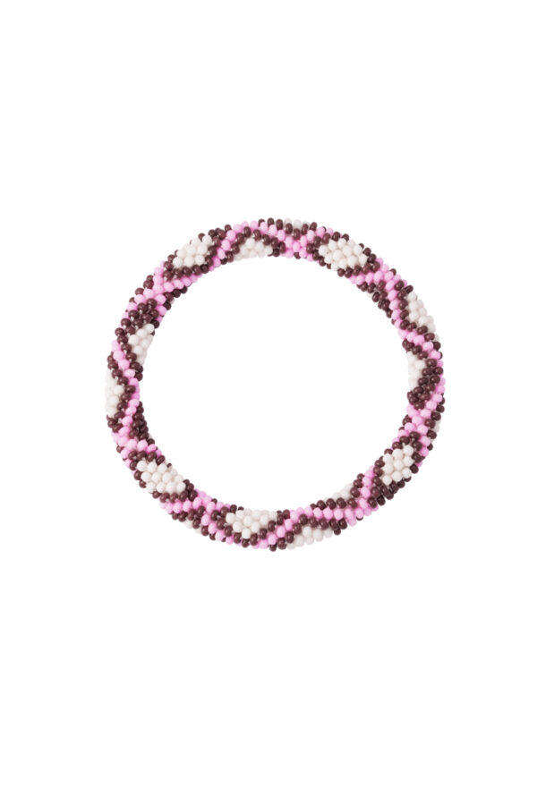 Kralen armband roze bruin