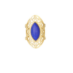 Big stone ring - blauw
