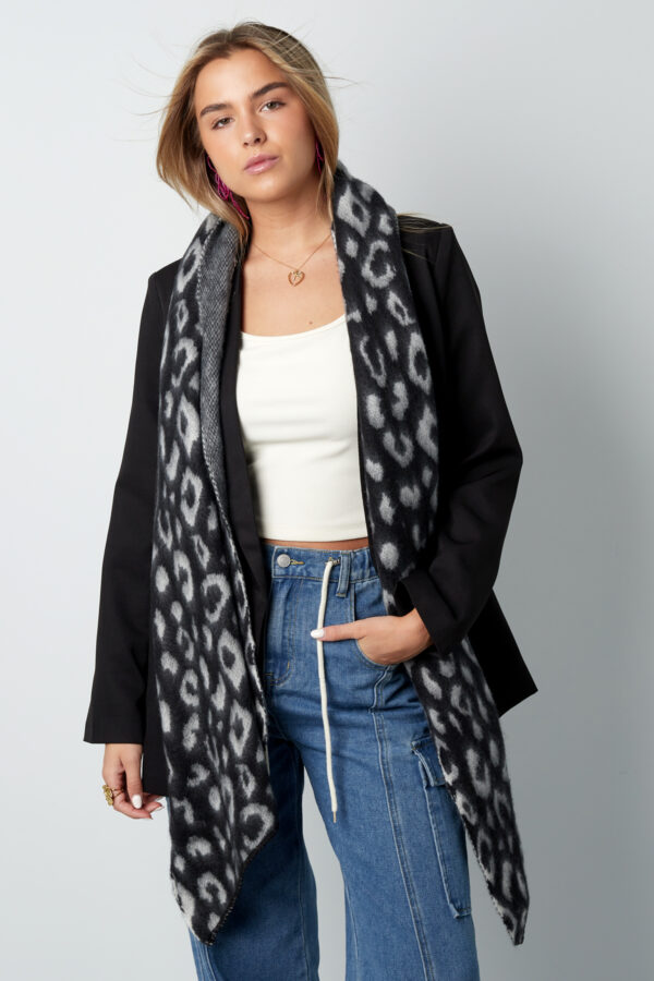 Wild Elegance sjaal - zwart & groen - Afbeelding 3