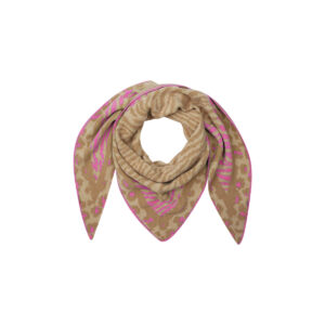 Panter/zebra print sjaal - fuschia
