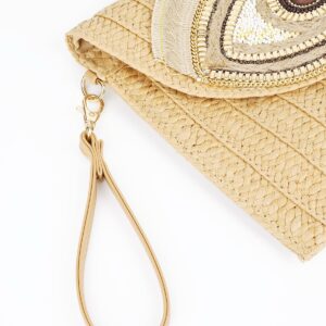 All eyes on you clutch beige