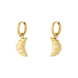 Gouden croissant oorbellen