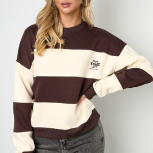 De gestreepte trui Bruin maat S