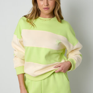 De gestreepte trui groen maat S