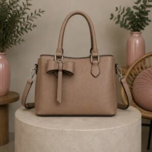 Tas met strik beige