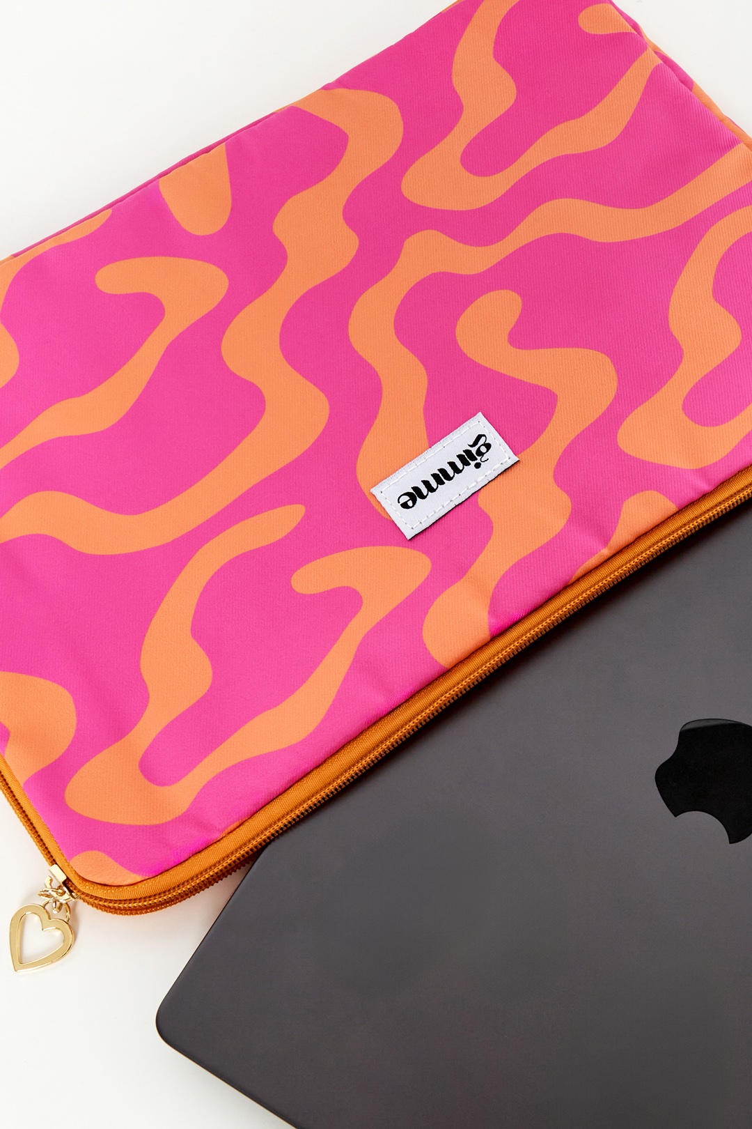 Green & Pink Laptop Case – 13 inch - Afbeelding 2